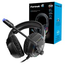 Headset Gamer Fortrek Blackfire, 2x P2 + Adaptador P3, Driver 50mm, LED RGB, Preto Headset Gamer Fortrek Blackfire, 2x P2 + Adaptador P3, Driver 50mm, LED RGB, Preto