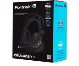 Headset Gamer Fortrek Crusader P2 + USB RGB Preto - Fortreak