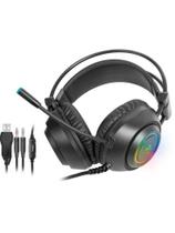 Headset Gamer Fortrek Crusader P2 + USB RGB Preto