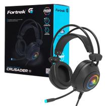 Headset Gamer Fortrek Crusader Preto RGB P2 e USB 5140 Headset Gamer Fortrek Crusader Preto RGB P2 e USB 5140