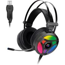 Headset Gamer Fortrek H1+ 7.1 USB RGB Cinza