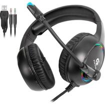 Headset Gamer Fortrek Holt P2 + USB RGB Preto F002