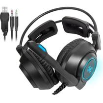 Headset Gamer Fortrek Vickers P2 + USB RGB Preto F002