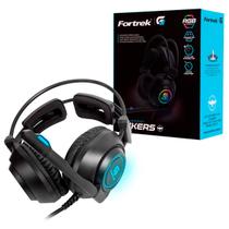 Headset Gamer Fortrek Vickers, RGB, Conector P2 Mic, Fone, Adap. P3, Preto