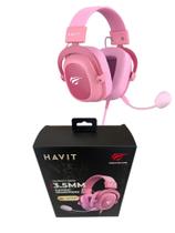 Headset Gamer Havit Gamenote H2002d Mic Removível Rosa