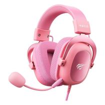 Headset Gamer Havit H2002D, Drivers 53mm, P3, XBOX ONE e PS4, Rosa - HV-H2002P