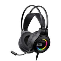 Headset Gamer Havit H2040d 50mm, RGB, Usb, 2x P2 3.5mm Preto