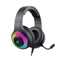 Headset Gamer Havit H2042D RGB USB e P2 Preto