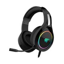 Headset Gamer Havit H2232D RGB Com Microfone Flexível Preto Headset Gamer Havit H2232D RGB Com Microfone Flexível Preto