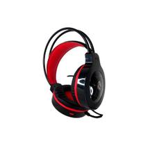 Headset Gamer Hayom HF2200, Microfone, LED, Conector P2/USB Para Energia, Preto E Vermelho
