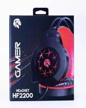 Headset Gamer Hayom HF2200, Microfone, LED, Conector P2/USB