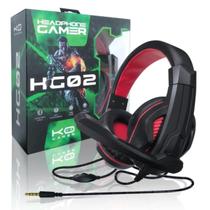 Headset Gamer HG02 HeadPhone Com Fio E Microfone