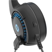 Headset Gamer HP, USB, Blue Light, P2 - DHE-8011UM Preto / Azul