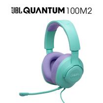 Headset Gamer JBL Quantum 100 M2 Ciano com Fio P2, Som QuantumSound e Microfone Removível