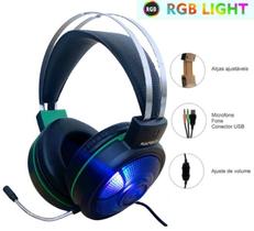 Headset Gamer Kapbom Ka-906 C/ Luz Led Rgb Youtubers