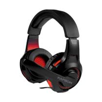 Headset Gamer Kapbom KA9009 Vermelho com Fio, Microfone Ajustável, Áudio Estéreo, Conexão P2 e USB