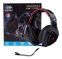 Headset gamer Knup KP-488 preto e azul