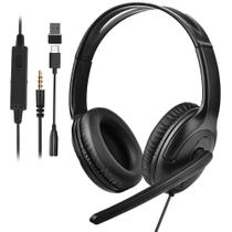 Headset Gamer Koiiko com Fio USB-C 3,5 mm com Microfone Giratório Headset Gamer Koiiko com Fio USB-C 3,5 mm com Microfone Giratório