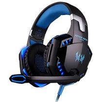 Headset Gamer Kotion Each G2000 Azul com Microfone LED e Áudio Profissional para PC Console Mobile