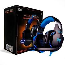 Headset Gamer Kotion Each G2000 Azul Fone Led E Microfone