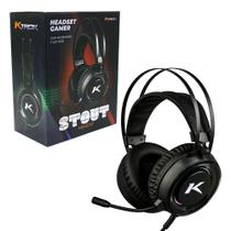 Headset Gamer Ktrok Stout, USB, P2 3.5mm, Rainbow LED - KT-STOUT