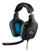 Headset Gamer Logitech G432 - Preto/azul cor:Black