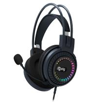 Headset Gamer Mizar, 3D Surround 7.1, RGB, Microfone Omnidirecional, Cabo Nylon USB, Preto, HGMZ, ELG