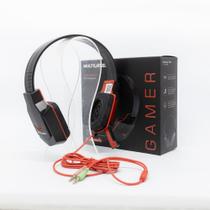 Headset Gamer Multilaser Com Microfone Retrátil Vermelho - PH073