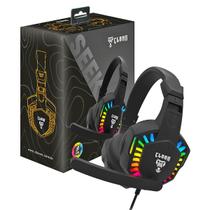 Headset Gamer Night Seek Clanm Led Rainbow Preto Microfone 50Hz~10KHz Omnidirecional Alto Falante 20Hz~20Hz Cabo 1,75m