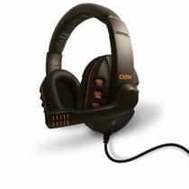 Headset gamer oex game action com microfone hs 200 preto/laranja