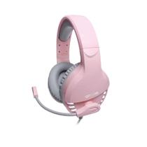 Headset gamer oex game pink fox, led, 7.1 virtual surround, drivers 50mm, rosa hs414