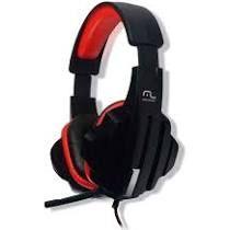 Headset Gamer P2 Cabo de Nylon Preto/Vermelho Multilaser - PH120