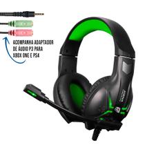 Headset Gamer Power Bass 50mW 40mm P2 com Adaptador P3 Para Xbox One Ps4 Arena Hgar ELG