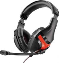 Headset gamer preto com vermelho multilaser