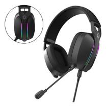 Headset Gamer Profissional Para Pc e Console Nowy Black Vulcan Conexão Usb Com Cancelamento de Ruído Microfone Destacável Led Rgb Pcyes Headset Gamer Profissional Para Pc e Console Nowy Black Vulcan Conexão Usb Com Cancelamento de Ruído Microfone Destacável Led Rgb Pcyes