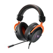 Headset Gamer Rapoo VH350S, RGB, Microfone com Cancelamento de Ruído, Preto e Laranja - VH350S
