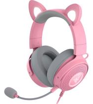 Headset Gamer Razer Kraken Kitty V2 Rosa Quartz Chroma RGB Surround 7.1 Rosa