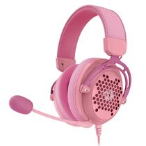 Headset Gamer Redragon Diomedes USB+3.5mm 7.1 Surround Drivers 53mm Pink - H388-P