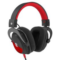 Headset Gamer Redragon Flamengo Vulture, Drivers de 53mm, Conexão P3, Multiplataforma, Preto e Vermelho - FL530
