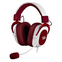 Headset Gamer Redragon Hero Branco e Vermelho P3 Com Microfone PC e Consoles / Xbox - H530-R