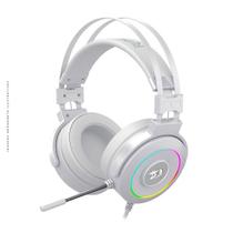 Headset Gamer Redragon Lamia Lunar White, RGB, USB 2.0, Surround 7.1- H320W-RGB