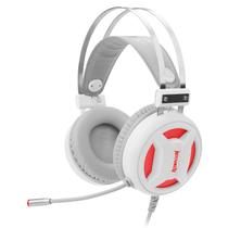 Headset Gamer Redragon Minos Lunar Branco H210W USB 2M Cabo