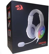 Headset Gamer Redragon Pandora Rgb Branco USB Surround 7.1