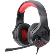 Headset Gamer Redragon Theseus H250 P2 Preto e Vermelho