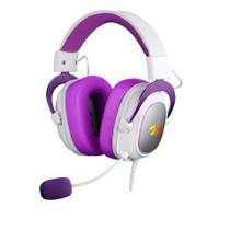 Headset Gamer Redragon Zeus Soda Pop RGB Branco e Roxo - H510WP-RGB