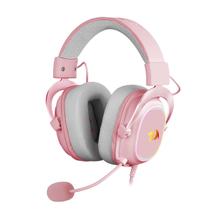 Headset Gamer Redragon Zeus X USB, Surround 7.1, Rosa RGB