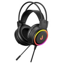 Headset Gamer Rise Mode Z2 LED RGB Rainbow, Driver 50mm, P2, USB, Preto - RM-HS-Z2-B