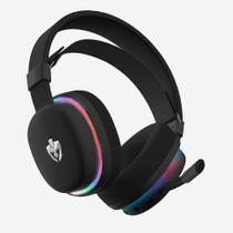 Headset Gamer Sem Fio Evolut Kon, RGB, Driver 40mm, Bluetooth e 3.5mm, Preto - EG350