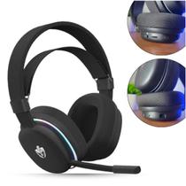 Headset Gamer Sem Fio Kon Evolut Bluetooth Recarregável Microfone Removível Preto Headset Gamer Sem Fio Kon Evolut Bluetooth Recarregável Microfone Removível Preto