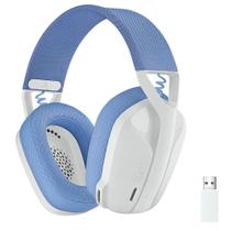 Headset Gamer Sem Fio Logitech G435, Lightspeed e Bluetooth, Dolby Atmos, USB, PC, PS4, PS5, Mobile, Drivers 40mm, Branco - 981-001073